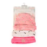 Set 3 caciulite pentru bebelusi Cangaroo Tibby pink