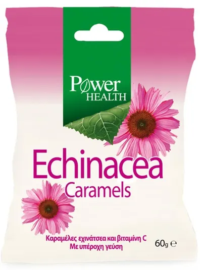 Echinacea Caramels Pastile pentru gât, 60 g, Power of Nature