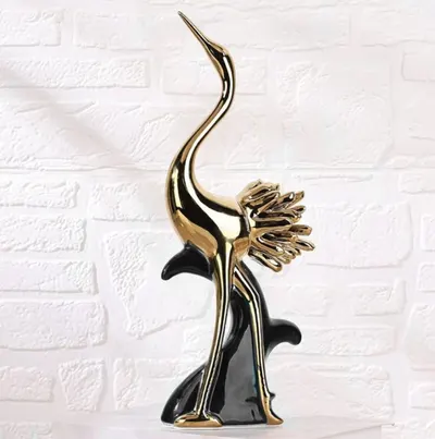 Statuetă Morello - Flamingo Black & Gold, 31.5 х 12 х 7.5 cm