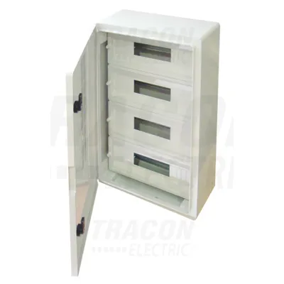 Cutie distributie modulara din mat.plastic TME604020M 4×17 mod, H×W×D=600×400×200mm, IP65, IK10, 1000V AC/DC