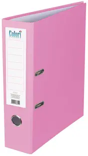 Dosar cu inele Colori - 8 cm, roz, cu cant metalic