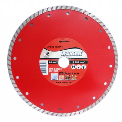 Disc de diamant Raider - Turbo, RD-DD08, 230 x 22.2 mm