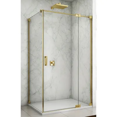Cabina de dus aurie dreptunghiulara 90x90 cm Sanswiss Cadura Rubin, deschidere pe dreapta