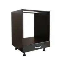 Corp pentru cuptor incorporabil cu sertar Zebra, wenge/negru lucios, fara blat, 60 x 82 x 57 cm