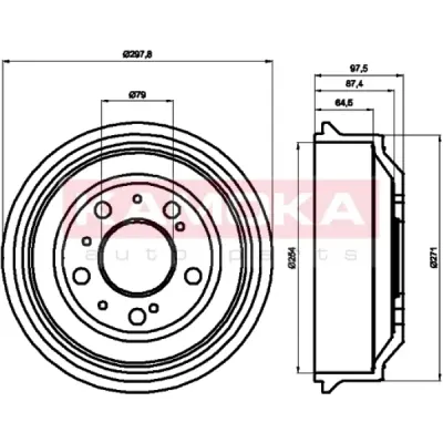 Tambur frana KAMOKA 104001