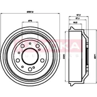 Tambur frana KAMOKA 104001