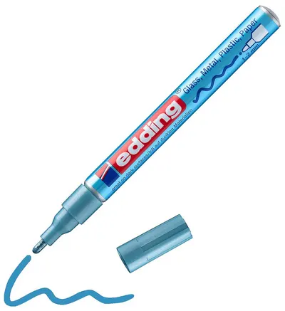 Marker permanent Edding 751 - Gri deschis metalic