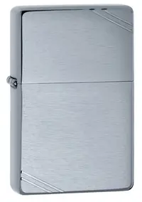 Bricheta Zippo Vintage Brushed Chrome, linii inclinate