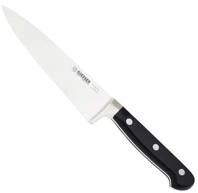 Cuțit lat pentru șef Giesser - 20 cm, mâner negru