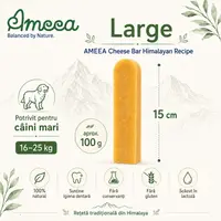 AMEEA Cheese Bar Himalayan Receipe Large, L, Brânză, recompense fără cereale câini, 100g