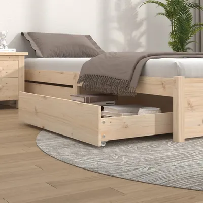 vidaXL Sertare pentru pat, 2 buc., lemn masiv de pin
