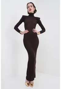 Rochie maxi elastica - Maro inchis