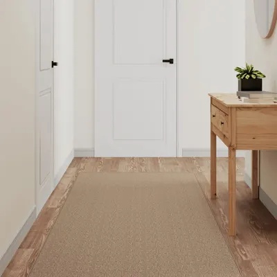 vidaXL Covor traversă aspect sisal, nisipiu, 80x400 cm