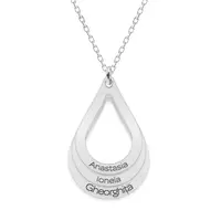 Suze - Colier personalizat lacrimi si nume din argint 925
