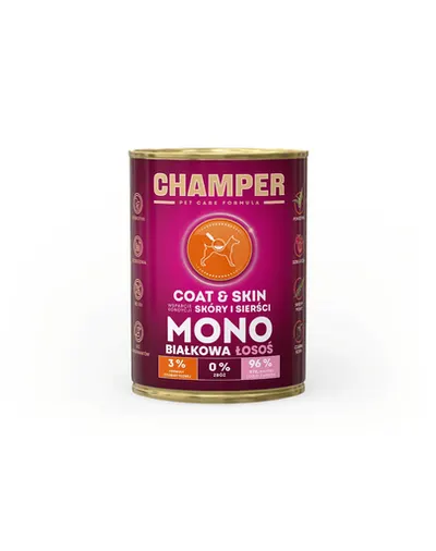 Hrana cu somon pentru caini CHAMPER Bones Joints 400 g monoproteica