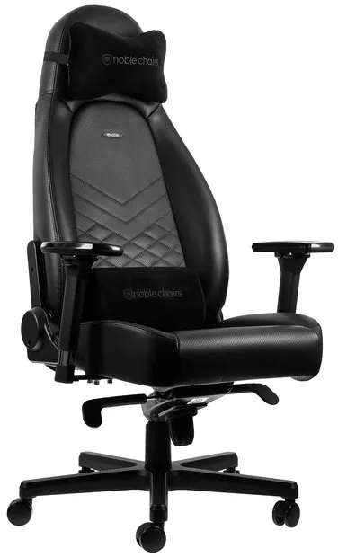 Scaun gaming noblechairs - ICON, piele ecologica, negru