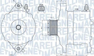 Alternator (14V, 90A) potrivit NISSAN PATROL GR V 3.0D 05.00