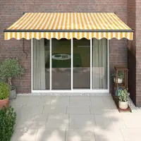 Gossi copertina automata retractabila, galben si alb, 3,5x2,5 m