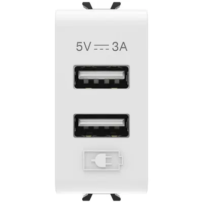 Sursa alimentare usb 1 modul Gewiss Chorus GW10447 , alb