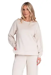 Hanorac dama bumbac/elastan - bej