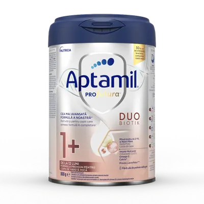 Formula premium pentru copii de 1-2 ani PRO Futura DUO-BIOTIK 1+, 800g, Aptamil