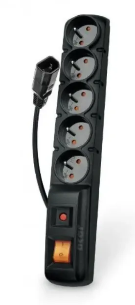 Prelungitor pentru UPS C14 cu 5 prize Schuko 1.5m, Acar F5
