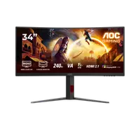 Monitor Gaming AOC CU34G4Z, 34", 3440 x 1440 pixeli, Black, Red, 3 ani Garantie