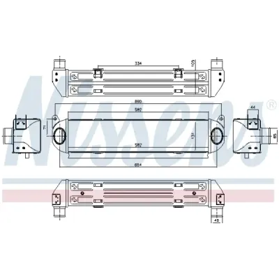Intercooler, compresor NISSENS 96243