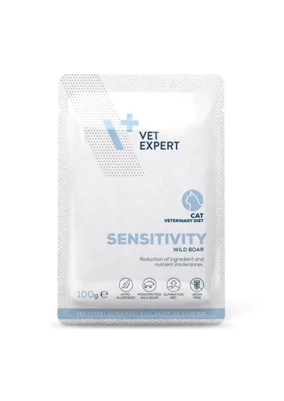 Hrana umeda monoproteica pentru pisici Vet Expert Sensitivity Cat, 100g