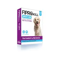 Pipete Antiparazitare Caini 20-40 kg Fiprokill Dog L 268 mg, Deparazitare Externa, 3 Pipete