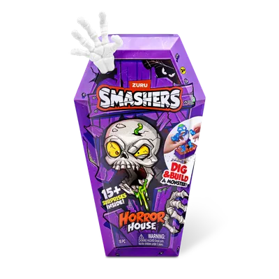 Set figurine si accesorii, Smashers, Horror House Medium, Alb, S1