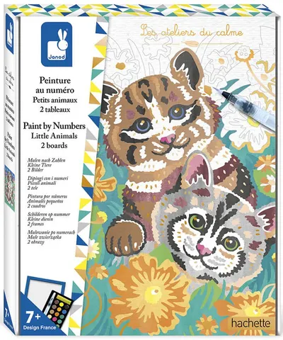 Coloreaza dupa numere Janod - animalute mici