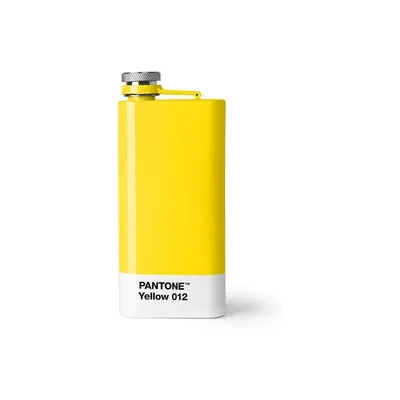 Sticlă de buzunar din oțel inoxidabil 150 ml Yellow 012 – Pantone