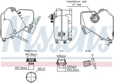 Vas expansiune racire potrivit FORD B-MAX, ECOSPORT, FIESTA, FIESTA VI, KA 06.08