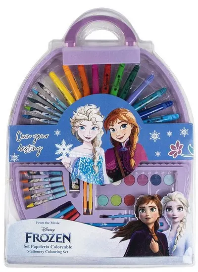 Set de desen Cerda Frozen - În servietă, 50 piese