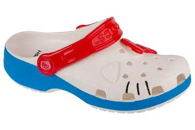 Papuci de tip crocs universali 209454100 pentru întregul an albi pentru bebeluși