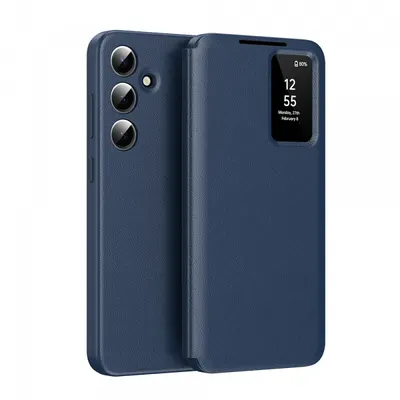 Husa pentru Samsung Galaxy S25 FE, Techsuit, SmartView, Albastra