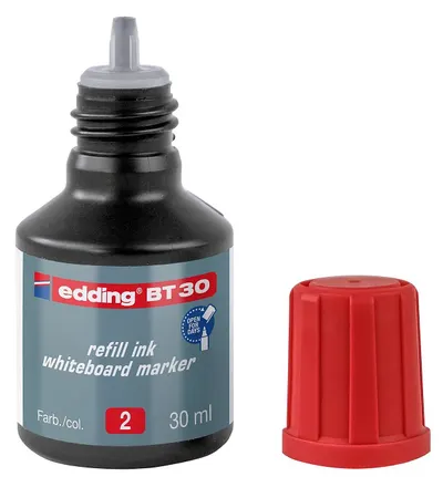 Cerneală pentru markere pentru tablă albă Edding BT 30 - Roşu, 30 ml