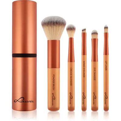 Luvia Cosmetics Travel Set set de pensule cu husă pentru călătorii Sunset Crush 7 buc