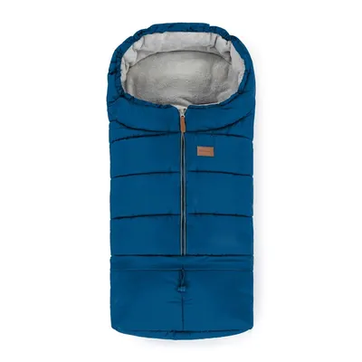 Sac de iarna, Petite&Mars, Jibot, Pentru carucior, landou sau scaun auto, 100x48 cm, Impermeabil, Cu elemente reflectorizante, Extensibil, 3 in 1, Albastru