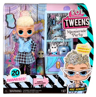 Papusa LOL Surprise Tweens, Masquerade, Max Wonder, 584131EUC