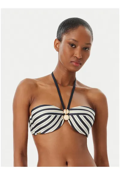 Costum de baie dama - sutien bikini - dungi - multicolor - material sintetic