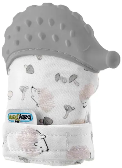 Jucărie de mestecat tip mănușă Babyjem - Hedgehog, Gray