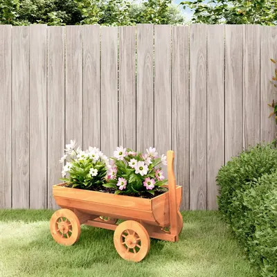 vidaXL Căruță decorativă, 70x43x54 cm, lemn masiv de brad