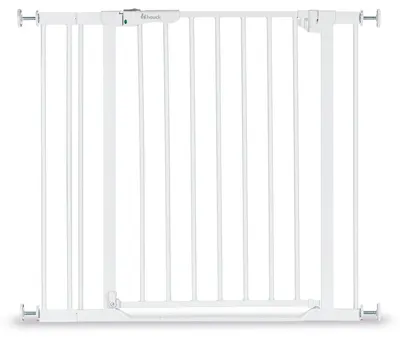 Barieră de siguranță pentru ușă Hauck - Clear Step Autoclose 2 + extensie 9 cm, albă