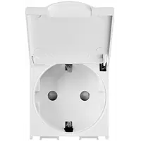 Priza schuko alba cu capac 2 module P-TOP 16A Thea Optima