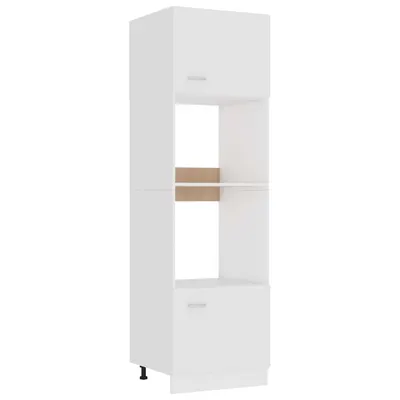 vidaXL Dulap cuptor microunde “Lyon”, alb, 60 x 57 x 207 cm