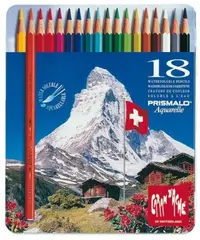 Creioane acuarele colorate Caran d'Ache Prismalo – 18 culori