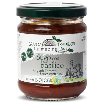 Sos din Rosii cu Busuioc fara Gluten Ecologic/Bio 180g