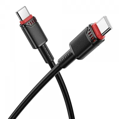 Cablu Date si Incarcare USB-C - USB-C Borofone BX110 Beneficio, 60W, 1m, Negru